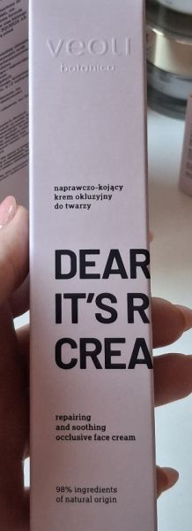 Naprawczo-kojący krem okluzyjny do twarzy DEAR SKIN, IT’S RICH CREAM