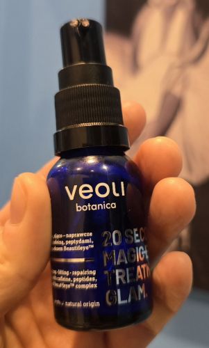 Rozświetlająco-liftingująco-naprawcze serum pod oczy i na powieki z kofeiną, peptydami, kwasem hialuronowym i kompleksem Beautifeye™️ 20 SECONDS MAGIC EYE TREATMENT GLAM