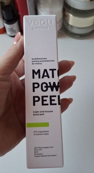 Peeling enzymatyczny z kompleksem kwasów AHA Phytocomplex 10%, PHA 10%, BHA - MATCHA POWER PEEL