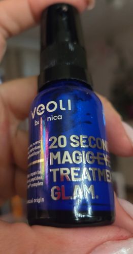 Rozświetlająco-liftingująco-naprawcze serum pod oczy i na powieki z kofeiną, peptydami, kwasem hialuronowym i kompleksem Beautifeye™️ 20 SECONDS MAGIC EYE TREATMENT GLAM