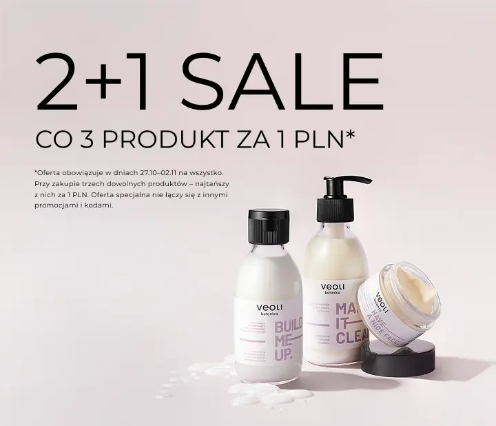 Oferta 2+1. Co 3, najtańszy produkt za 2 PLN