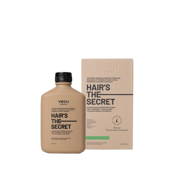 Moisturizing and soothing daily shampoo with 1% trehalose, 1% aloe vera juice, a ceramide complex, and melatonin HAIR'S THE SECRET