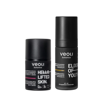 A daily photo-protection and radiance set for mature skin