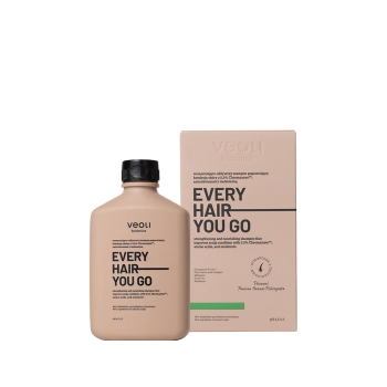 Strengthening and nourishing shampoo that improves scalp condition with 0.5% Chromazone™, amino acids, and melatonin EVERY HAIR YOU GO