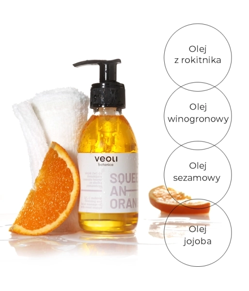 Emulsifying makeup and spf removing oil SQUEEZE AN ORANGE