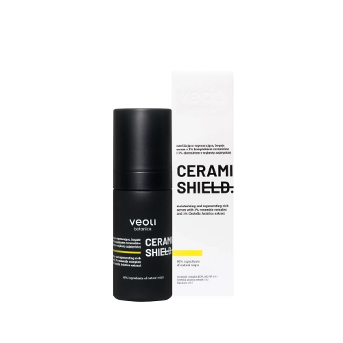 Nawilżająco-regenerujące, bogate serum z 3% kompleksem ceramidów i 1% ekstraktem z wąkroty azjatyckiej CERAMIDE SHIELD