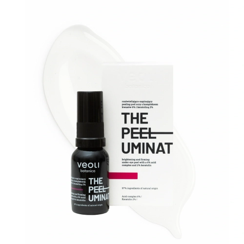 Brightening and firming under-eye peel with a 6% acid complex and 2% keratolin THE PEELUMINATOR
