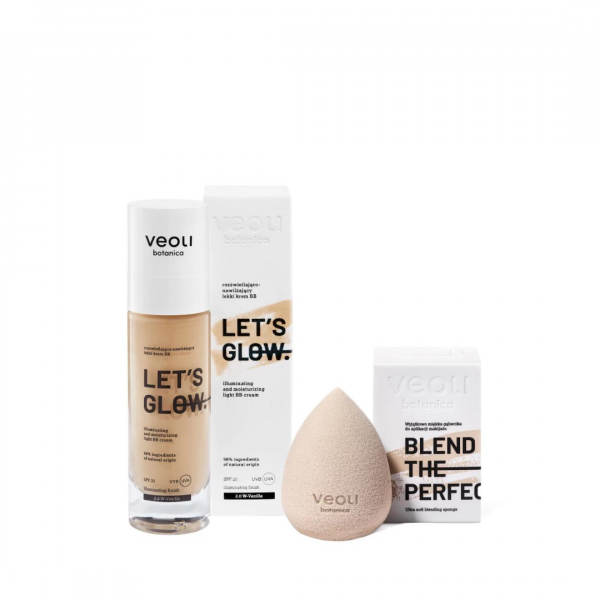 BB cream + make-up sponge set GO WITH THE GLOW 