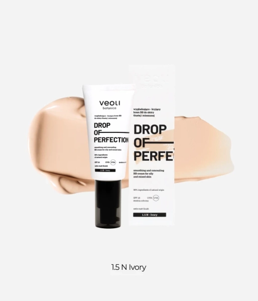 Smoothing and concealing BB cream for oily and combination skin 1.5 N Ivory DROP OF PERFECTION