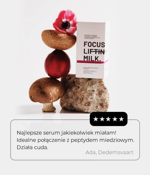 Natychmiastowo liftingujące, anti-aging serum emulsyjne z roślinnym zamiennikiem retinolu i Fision® Instant Lift FOCUS LIFTING MILK