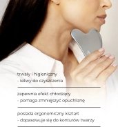 Płytka do masażu twarzy Gua Sha ze stali nierdzewnej STAINLESS STEEL GUA SHA