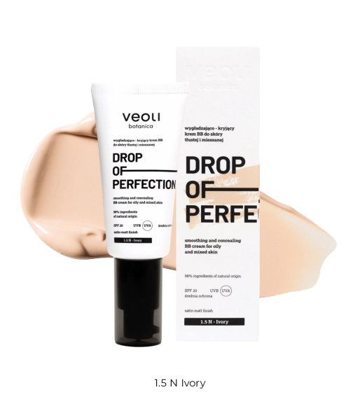 Smoothing and concealing BB cream for oily and combination skin 1.5 N Ivory DROP OF PERFECTION