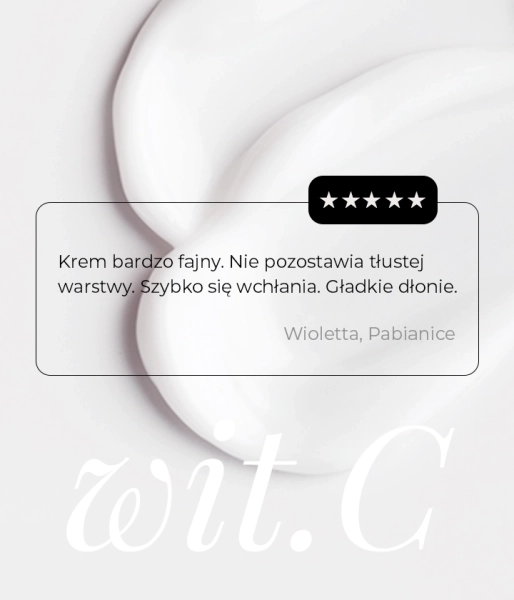 Intensely moisturizing, light hand cream with vitamin C 3% and panthenol HAND ME C – CURE