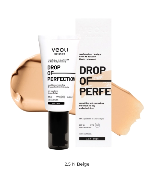 Smoothing and concealing BB cream for oily and combination skin 2.5 N Beige DROP OF PERFECTION