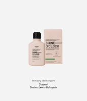 Smoothing and shine-enhancing heat protection cream with 2% SymHair Thermo™, 1% argan oil, and a hyaluronic acid complex SHINE O’CLOCK