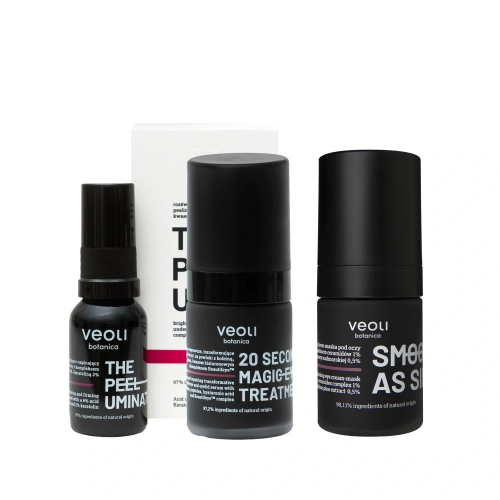 A set providing exfoliation, lifting and regeneration in three steps