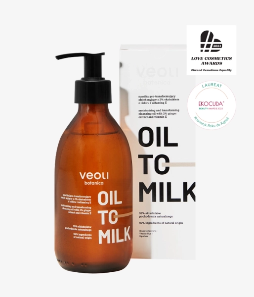 Moisturizing-transforming cleansing oil with 2% ginger extract and vitamin E OIL TO MILK