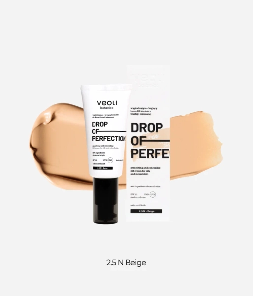Smoothing and concealing BB cream for oily and combination skin 2.5 N Beige DROP OF PERFECTION