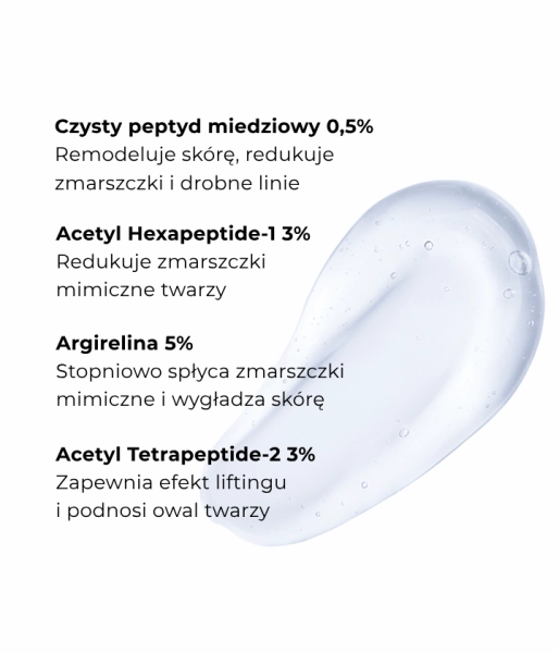 Plumping and firming anti-aging serum with pure copper peptide 0,5% and peptide complexes 11% BLUE AGELESS ESSENCE