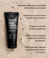 Smoothing and bronzing body lotion with vegan DHA, coffee extract, aloe vera juice and D-panthenol HERE COMES THE SUN