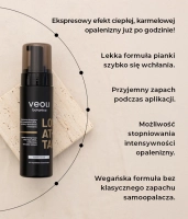 Express tanning foam with vegan DHA, erythrulose and amber extract LOVE AT FIRST TAN Amber Crush