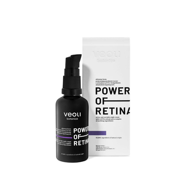 Active anti-wrinkle night cream with retinal 0.075% and a complex of soothing ingredients POWER OF RETINAL