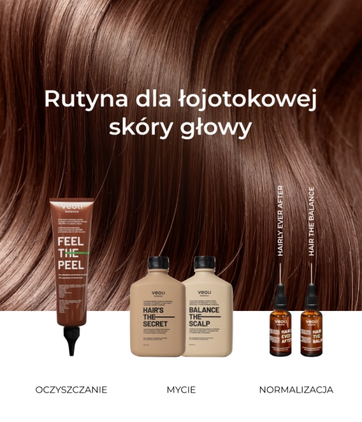 Oczyszczająco-regulujący szampon do skóry łojotokowej z 0,5% Defenscalp™, 1,4% kwasu glikolowego, 1% siarki koloidalnej i melatoniną BALANCE THE SCALP