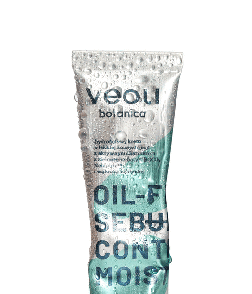 Lightweight hydrogel day cream with active green tea extract with EGCG, Nelupure™ and Centella Asiatica Extract OIL-FREE SEBUM CONTROL MOISTURIZER