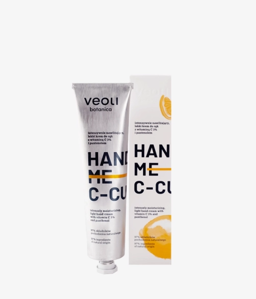 Intensely moisturizing, light hand cream with vitamin C 3% and panthenol HAND ME C – CURE