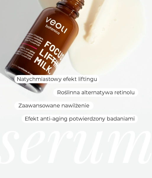  Face serum with plant-based Retinol and Fision® Instant Lift FOCUS LIFTING MILK