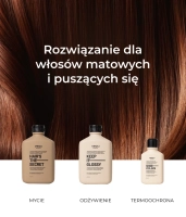 Wygładzająco-dyscyplinująca odżywka emolientowa do włosów zniszczonych z 2% Crodabond™ CSN, 0,5% Fucocert™ i naturalnymi olejami roślinnymi KEEP IT GLOSSY