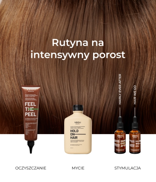 Stymulująco-wzmacniający szampon zapobiegający wypadaniu włosów z 1% Baicapil™, ekstraktem z rozmarynu, kofeiną i melatoniną HOLD ON, HAIR!