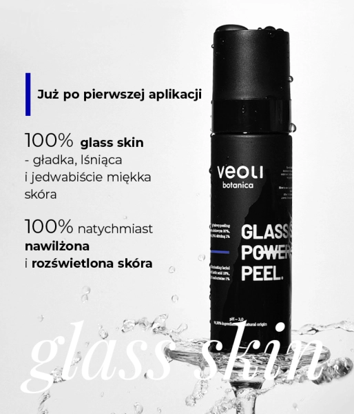 Nawilżająco-rozświetlający żelowy peeling do twarzy  z kwasem mlekowym 10%, traneksamowym 2,5% i ektoiną 1% GLASS SKIN POWER PEEL