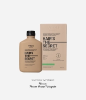 Nawilżająco-łagodzący szampon do codziennego stosowania z 1% trehalozy, 1% soku z aloesu, kompleksem ceramidów i melatoniną HAIR'S THE SECRET