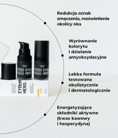 Antioxidant exfoliating and lifting set for a radiant eye zone