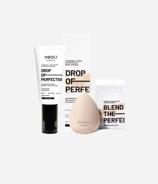 Make up set for a satin-matte finish