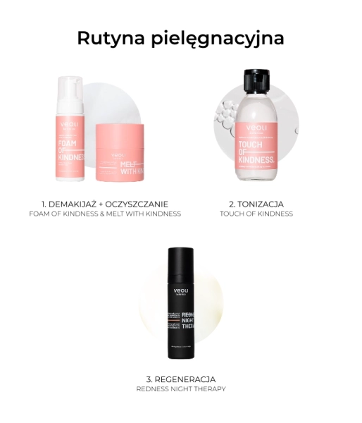 Kojąco-rozświetlająca maska nocna na naczynka z azeloglicyną 2% i ekstraktem ze śliwki kakadu 1% REDNESS NIGHT THERAPY