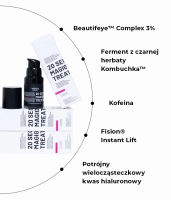 Liftingująco-naprawcze, transformujące serum pod oczy i na powieki z kofeiną, peptydami, kwasem hialuronowym i kompleksem Beautifeye™ 20 SECONDS MAGIC EYE TREATMENT