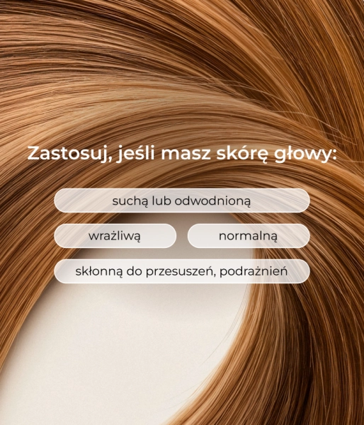 Nawilżająco-łagodzący szampon do codziennego stosowania z 1% trehalozy, 1% soku z aloesu, kompleksem ceramidów i melatoniną HAIR'S THE SECRET
