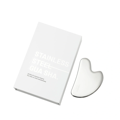 Płytka do masażu twarzy Gua Sha ze stali nierdzewnej STAINLESS STEEL GUA SHA