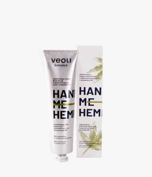 Regenerating, rich hand cream with hemp oil 2,5% and ceramide NP HAND ME HEMP