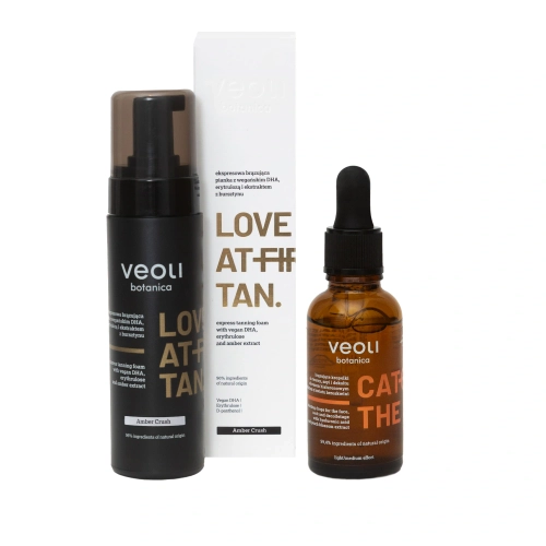 Warm-toned face and body bronzing set