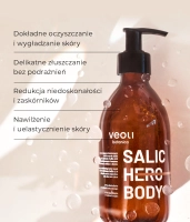 Oczyszczająco-złuszczający żel do mycia ciała z 2% BioGenic Sallic-210 kapsułkowanym kwasem salicylowym i sokiem z aloesu SALIC HERO BODY