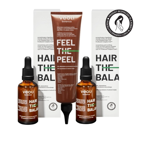 Trichological set for irritated, itchy or dandruff skin