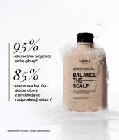 Oczyszczająco-regulujący szampon do skóry łojotokowej z 0,5% Defenscalp™, 1,4% kwasu glikolowego, 1% siarki koloidalnej i melatoniną BALANCE THE SCALP