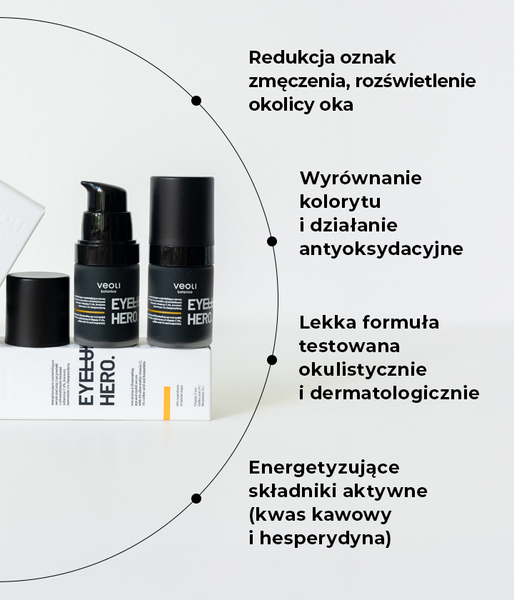 Antyoksydacyjny zestaw złuszczająco-liftingujący dla rozświetlonej strefy oka