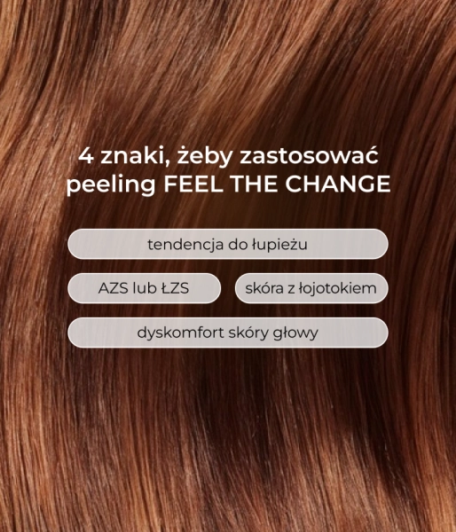 Cleansing and exfoliating peeling for oily scalp with 4% AHA/BHA acid complex, 0.5% Defenscalp™, and rosemary extract FEEL THE CHANGE