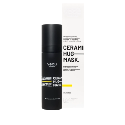 Ultraregenerująca maska ceramidowa z 3% kompleksem ceramidów, 1% ekstraktem z wąkroty azjatyckiej i trehalozą CERAMIDE HUG MASK