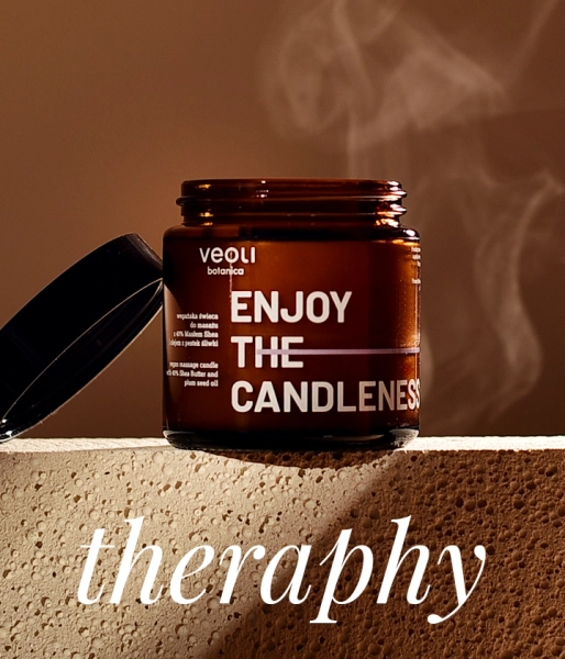 Vegan massage candle with 40% Shea Butter and Plum Seed Oil ENJOY THE CANDLENESS