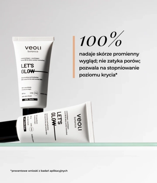Rozświetlająco-nawilżający krem BB do skóry suchej i normalnej 2.5 N Beige LET'S GLOW